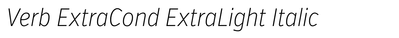 Verb ExtraCond ExtraLight Italic